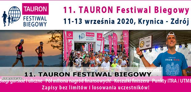 11. Tauron Festiwal Biegowy | Krynica-Zdrój wrzesień 2020