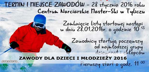 Zawody narciarskie i snowboardowe dla dzieci i młodzieży 2016 Tylicz